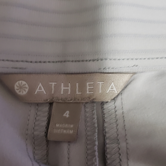 Athleta Tribeca  Tern Gray Cropped Wide Leg Pants Size 4 - Picture 3 of 16